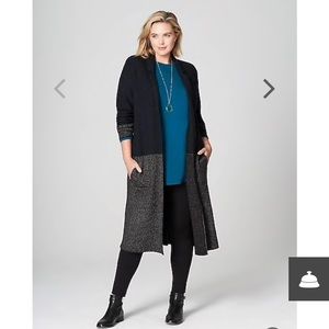 NWT J. Jill Notched-Collar Jacquard Topper